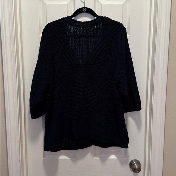 🌿J. Jill XL Navy Open Knit Cardigan - Picture 5 of 9